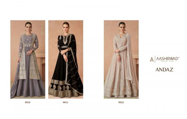 Aashirwad Gulkand Andaz Designer Gown With Dupatta Collection